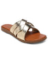 GNIST Comfy Strappy Slip on Gold Flats